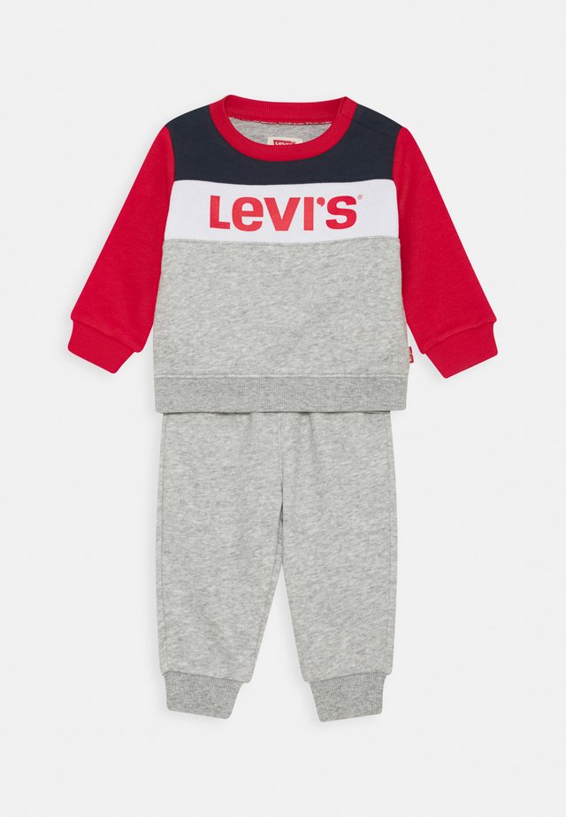 COLORBLOCK CREW JOGGER SET - Survêtement - grey heather