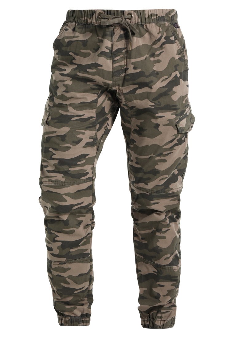 INDICODE JEANS LEVI Cargobukse dired camouflage Zalando.no Schott TRRANGER - Cargobukse - camo khaki