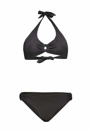 Fisico, BIKINI FAZZOLETTO ANELLI NERO    SET - Bikini - nero