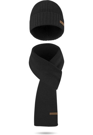 WINTERSET AUS UND GLATT - Mütze - schwarz