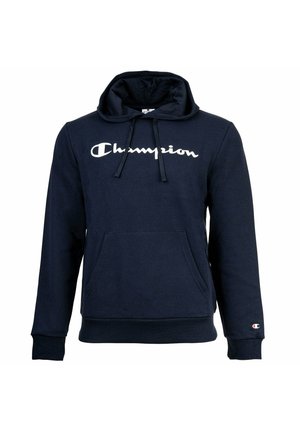 HOODED , SOFT COMPACT BASIC, GESTICKTES LOGO HOODED HEAVY SOFT - Kapuzenpullover - dunkelblau