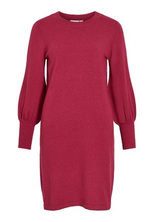 VILA, VIKERRY O-NECK KNIT DRESS - NOOS - Robe pull - anemone