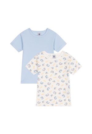 2 PACK - Print T-shirt - white blue