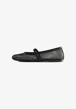 PULL&BEAR, MESH - BALLET PUMPS - Riemchenballerina - black