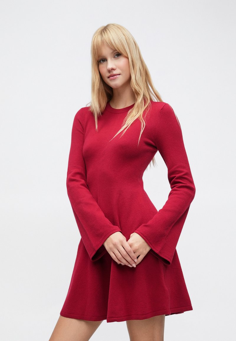 GAP FIT FLARE MINI DRESS - Jumper dress - red - Zalando