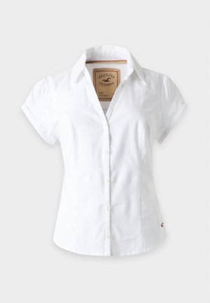 Hollister Co., INTERIOR BEAUTY SHIRTING - Blúzka so zapínaním na gombíky - white