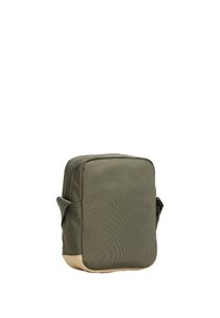 Tommy Jeans DAILY SQUARED REPORTER - Cross body bag - pewter green