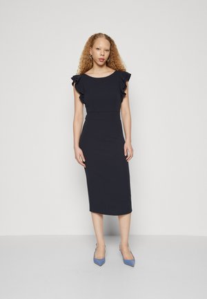 VIWALLIE FLOUNCE MID CALF DRESS - Jerseykjole - navy