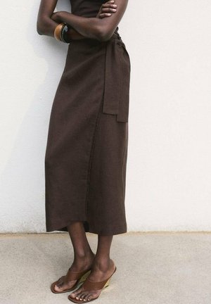 Mango SARONG - Wrap skirt - brown