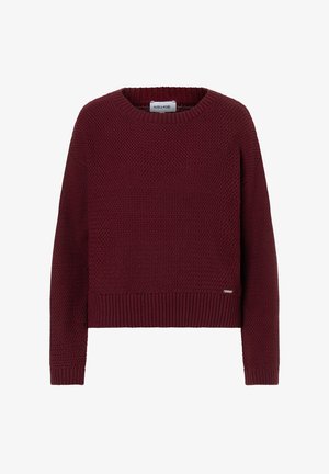 More & More, MORE & MORE LÄSSIGER STRUKTURSTRICK-PULLOVER - Strickpullover - pomegranate red
