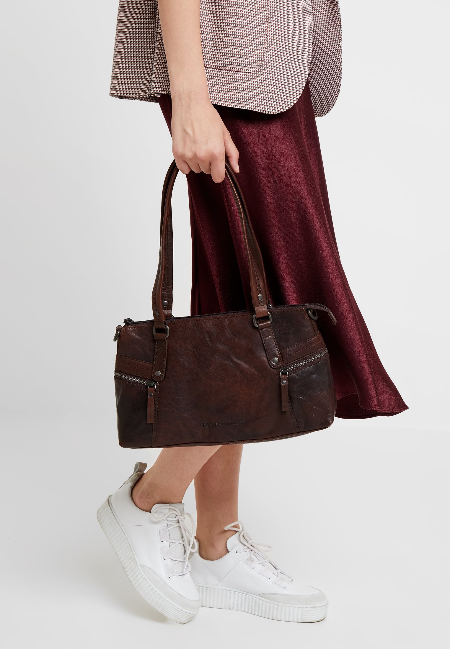 Spikes & Sparrow Håndveske dark brown Zalando.no Spikes & Sparrow Skulderveske dark brown Zalando.no