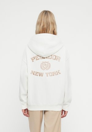 Pegador FRIEDA OVERSIZED SWEATJACKET - Sweater met rits - washed warm white