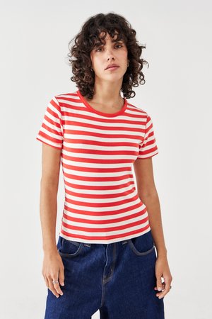 STRIPE BABY  - Apdrukāts T-krekls - red