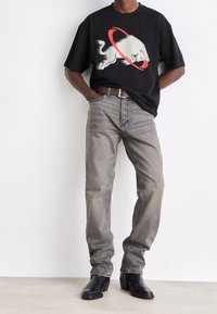 HUGO Triko s potiskem - black
