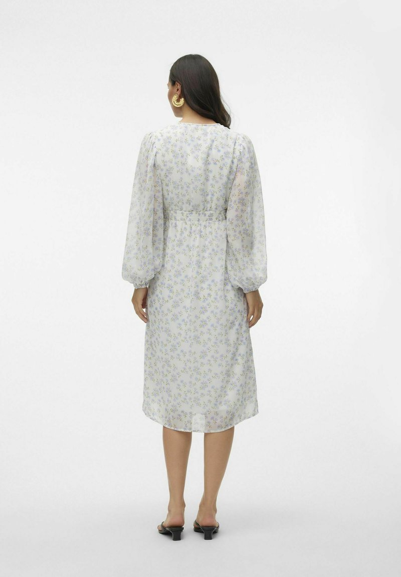 Vero Moda AMALIA MIDI - Day dress - snow white/white - Zalando