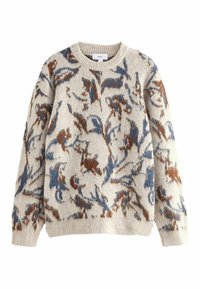RELAXED FIT BRUSHED PATTERN CREW  - Jersey de punto - neutral