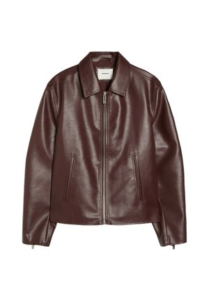 Bershka, Kunstlederjacke - bordeaux