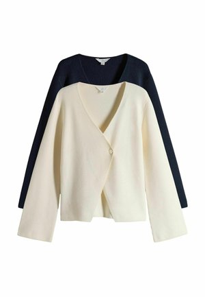 REGULAR FIT - 2 PACK  BUTTON  - Strickjacke - navy cream