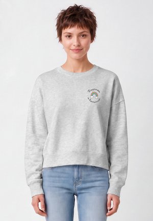 watapparel, HAPPINESS IS HOMEMADE - Sweatshirt - cool heather grey