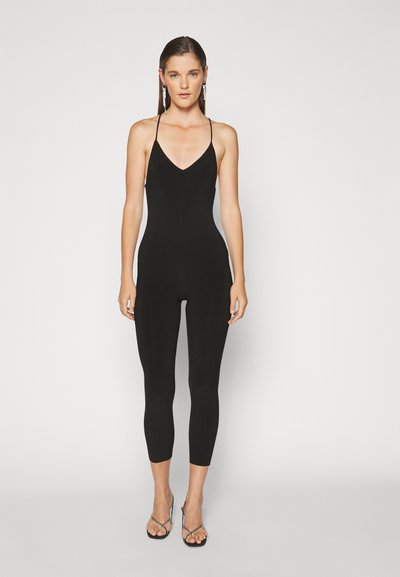 Norma Kamali LOW BACK FARA SLIP CATSUIT - Jumpsuit - black