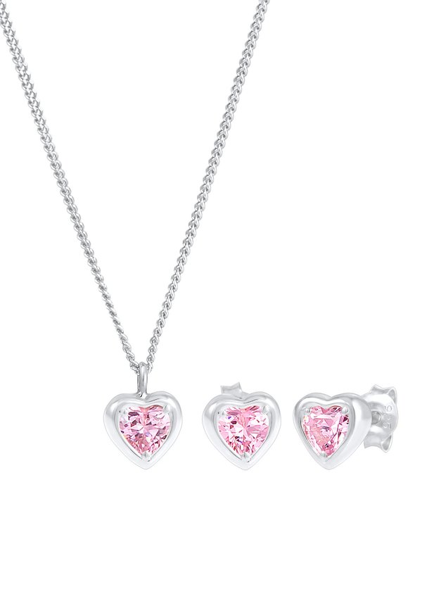 JEWELERY SET HEART – Ohrringe – silberfarben