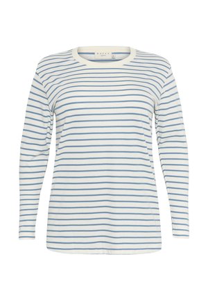 Kaffe Curve WINNI - Camiseta de manga larga - ant white/windward stripe