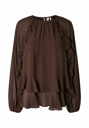 YAS, TOP YASMILVA - Bluse - coffee bean