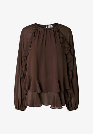 YAS, TOP YASMILVA - Bluse - coffee bean