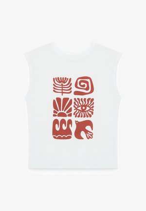 INSIDE, CAMISETA SIN MANGAS ESTAMPADO GRÁFICO - Camiseta estampada - blanco