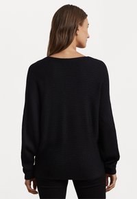 Lauren Ralph Lauren RIB KNIT DOLMAN SLEEVE SWEATER - Pulóver - black