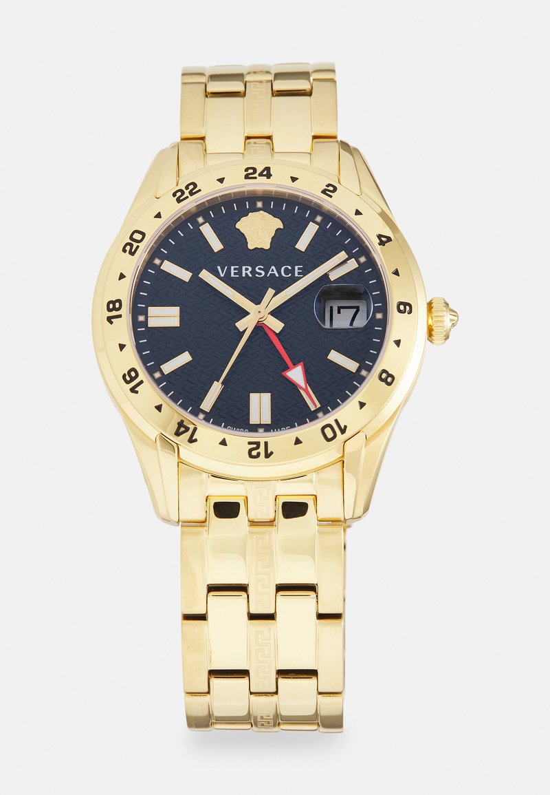 Versace GRECA TIME GMT - Käekell - gold-coloured/black
