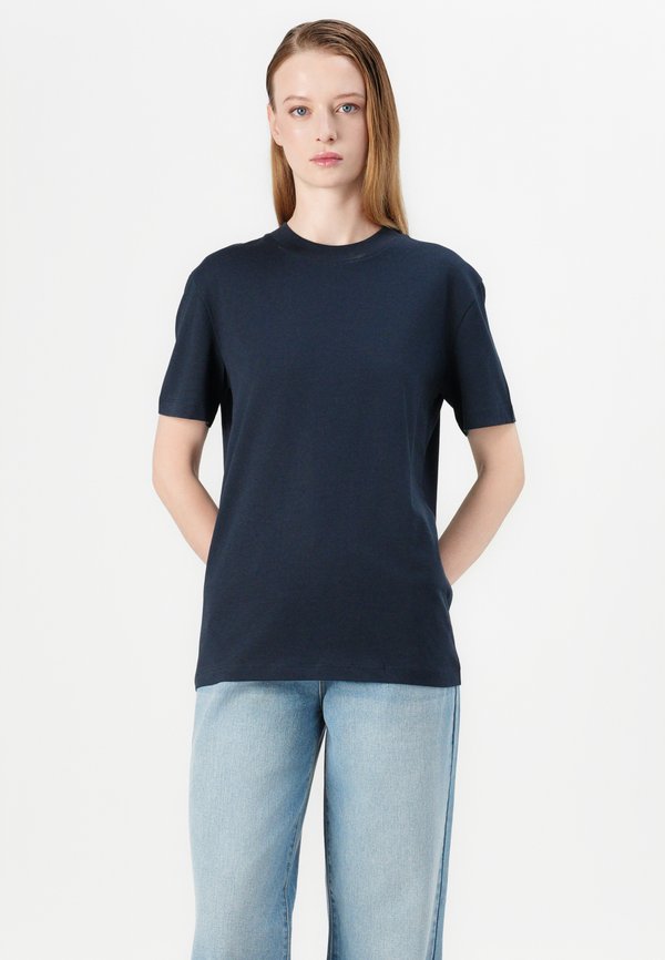 SLFRELAX MOCK NECK TEE  - Basic T-shirt - dark sapphire3