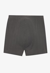 Sivé bavlnené boxerky s vertikálnou rebrovanou textúrou, elastickým pásom a priliehavým strihom. Obsahujú ploché švy pre väčšie pohodlie.