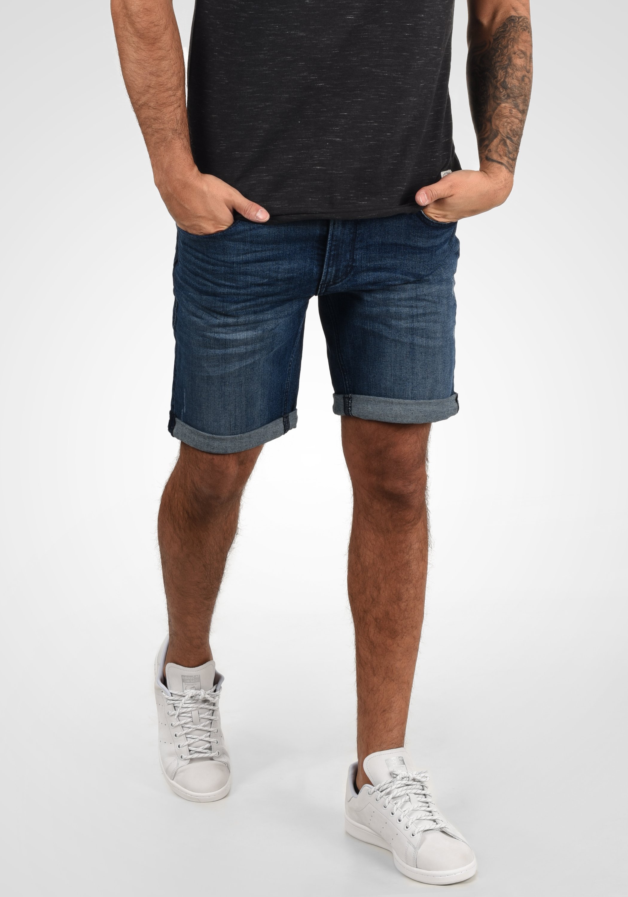 Blend BHGrilitsch Men's Denim Shorts, 5-Pocket Shape, Cotton Blend, Regular Fit, Denim, Blue (Middle Blue 76201), M
