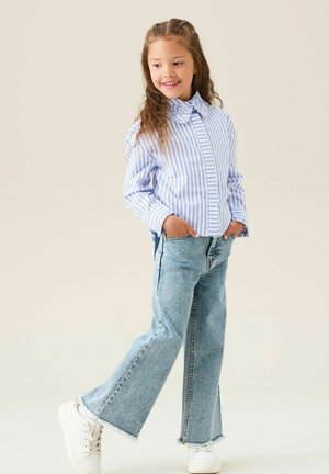 Angel & Rocket, REGULAR FIT - BROOKE WIDE LEG HEART PRINT POCKET JEANS - Jeans Relaxed Fit - blue