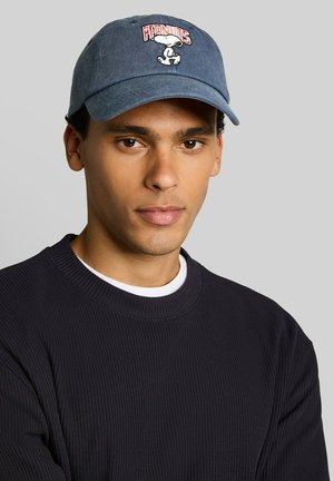 TOM TAILOR DENIM, TOM TAILOR DENIM ACCESSOIRE CAP MIT SNOOPY-STICKEREI - Casquette - black twill yarn dye