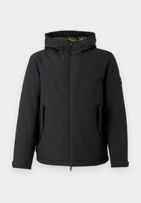 TECH HOODED SHORT PADDED JACKET - Αδιάβροχο μπουφάν - black