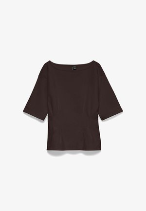 Vero Moda, VMBJORK SS BOATNECK TOP JRS - T-shirts basic - chocolate torte