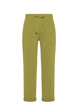 Deha, STRAIGHT TROUSERS IN STRETCH GABARDINE - TROUSERS - Stoffhose - green