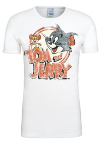 LOGOSHIRT TOM & JERRY  - Print T-shirt - altweiss