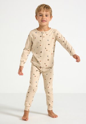 Lindex CHERRYS SET - Nachtwäsche Set - light beige