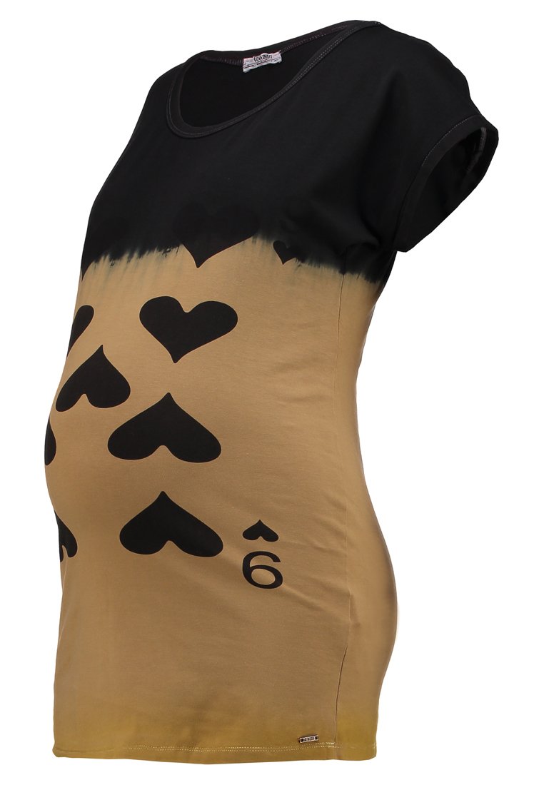 love2wait T-shirt print geel