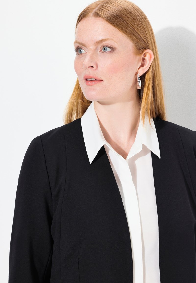 Ulla Popken Blazer, Punto Di Roma, A-line, Reverskragen, Stretch Blazer, Women's Blazer, Marine