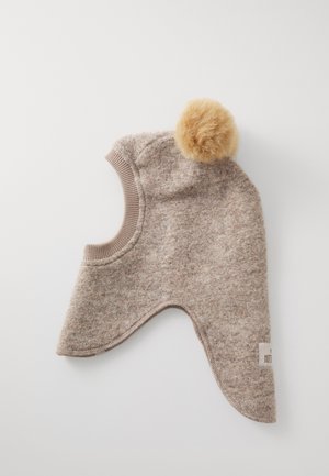 BALACLAVA POMPOMS UNISEX - Lue - camel melange