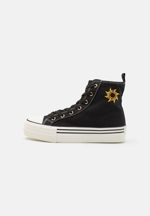 High-top trainers - black