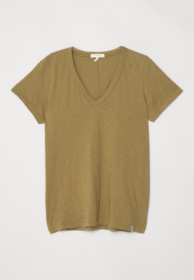 rag & bone THE SLUB VEE - Lihtne T-särk - military