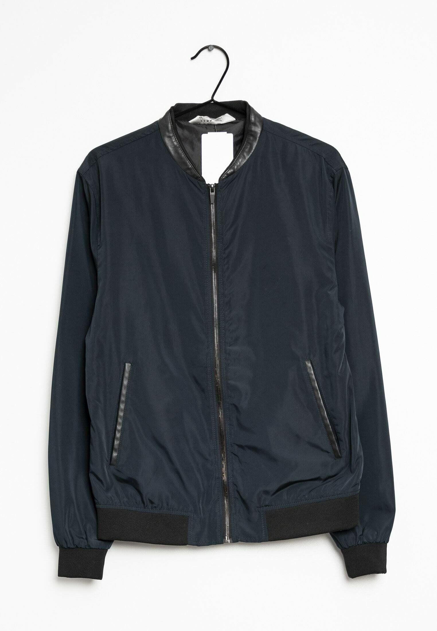 Zara Lederjacke Bomberjacke Zara Bomberjacke Blue/blau (Pre