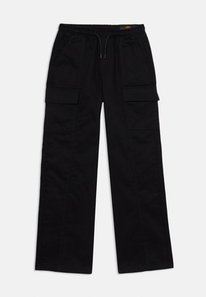OPEN LEG CARGO PANTS KIDS TEENS UNISEX - Cargobyxor - black