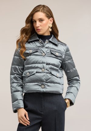 CON BOTTONI GIOIELLO - Talvitakki - grigio