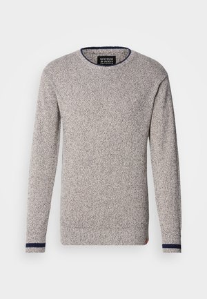 Scotch & Soda REGULAR FIT CREW NECK - Strickpullover - plaza taupe melange